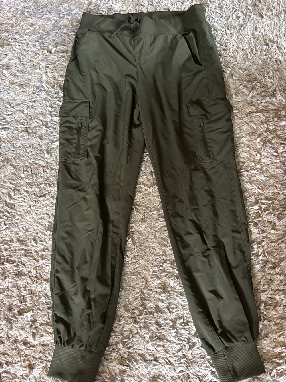 all in motion Olive Green Cargo Joggers with Zip Pockets